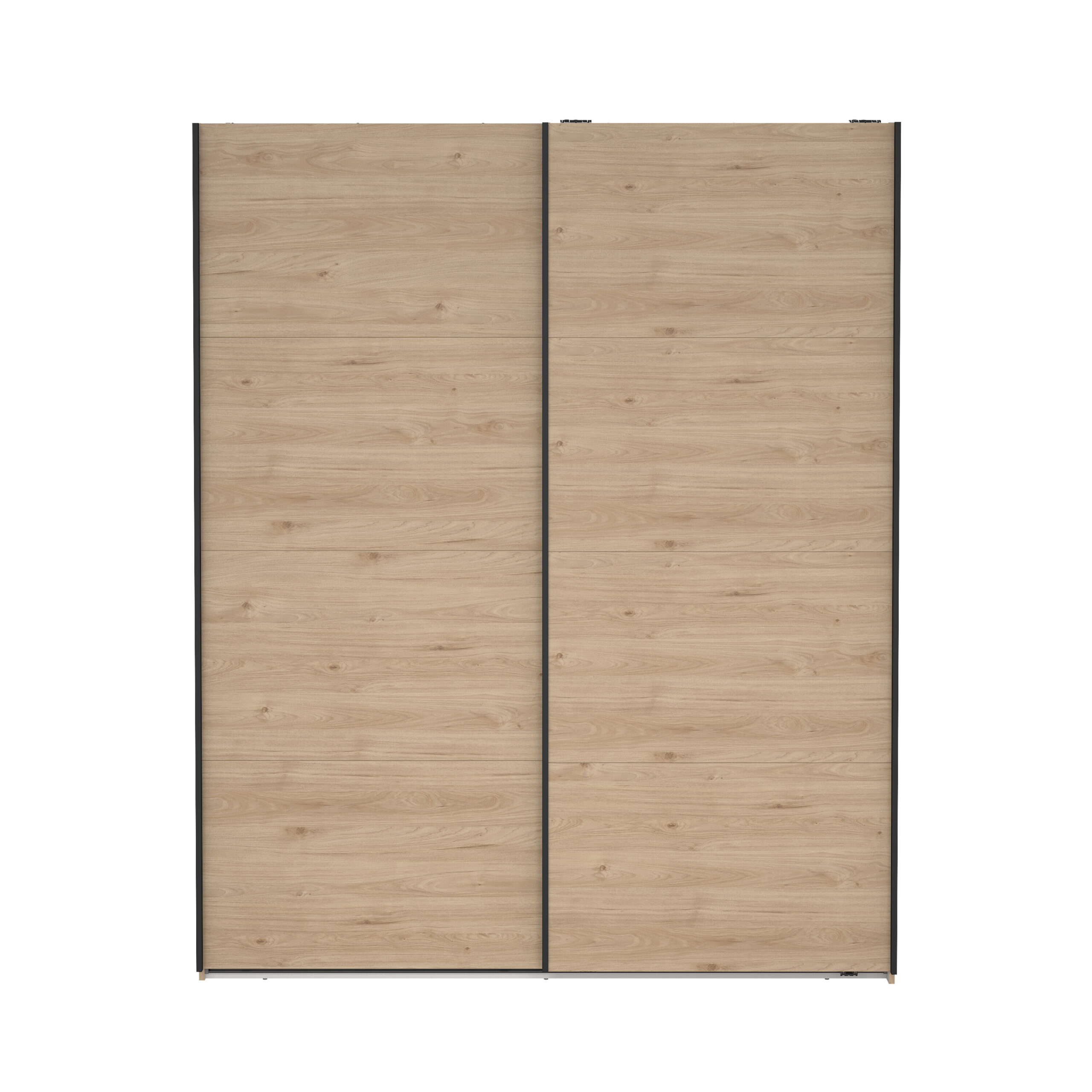 Tvilum Bergamo Garderobeskab Skydelåger Bøjlestænger Hylder 180x220cm Jackson Hickory Træ