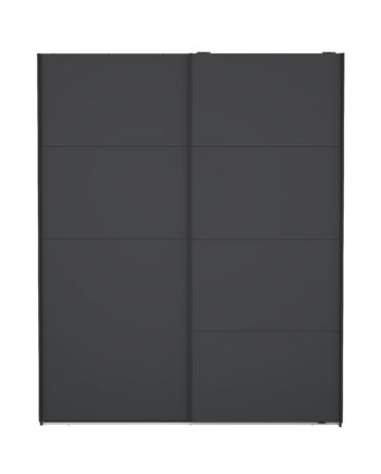 Tvilum Bergamo Garderobeskab       Skydelåger    Bøjlestænger    Hylder 180x220cm Matgrå Træ