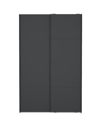 Tvilum Bergamo Garderobeskab       Skydelåger    Bøjlestænger    Hylder 140x220cm Matgrå Træ