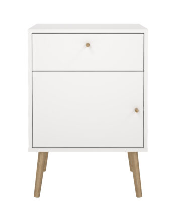 Tvilum Bodo Natbord       Låge Og   Skuffe Hvid Træ  50 2x39