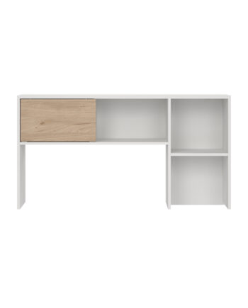 Tvilum Function Plus Hutch Vægreol Til 70491       Skydelåge Hvid Og Jackson Hickory Træ