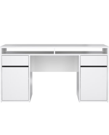 Tvilum Function Plus Skrivebord       Rum    Låger    Hylder Og   Skuffer Hvid Højglans Træ  149x48