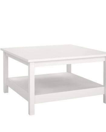 Tvilum Madrid Sofabord       Hylde Hvid Træ  81x81
