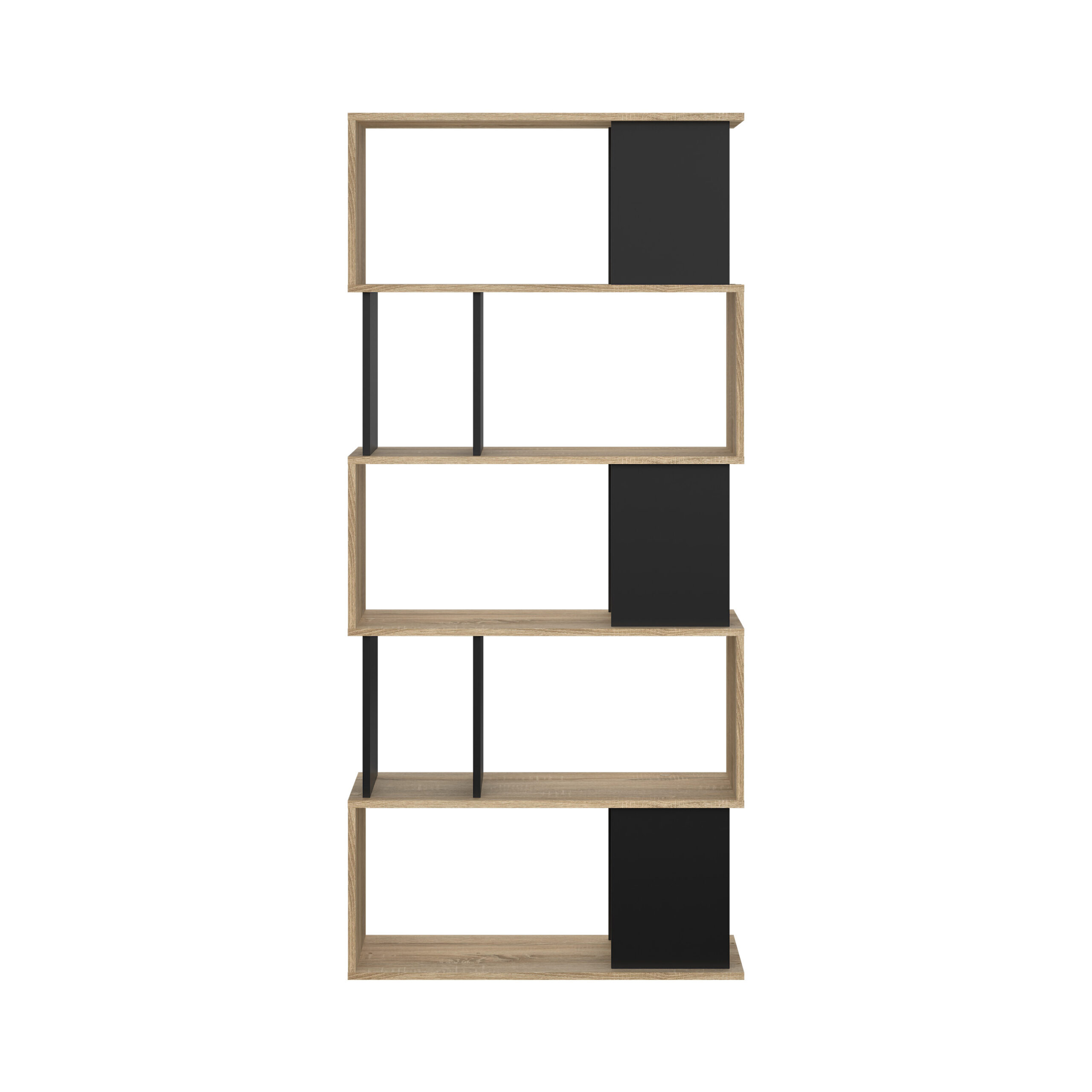 Tvilum Maze Bogkasse Natur Egetræsstruktur Sort Rum :173 5cm X80cm 29 5cm