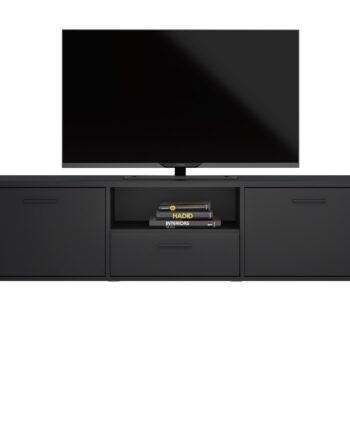 Tvilum Media Tv-bord       Låger Og   Skuffe Sort Melamin Spånplade  147 2x39
