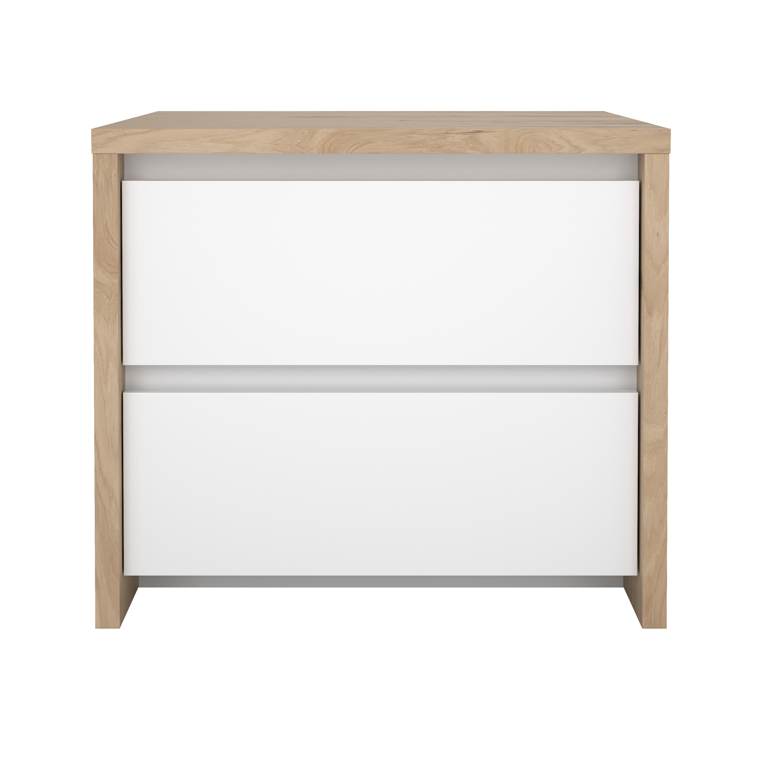 Tvilum Next Natbord       Skuffer - Jackson Hickory Og Hvid Højglans Træ  51 6x48