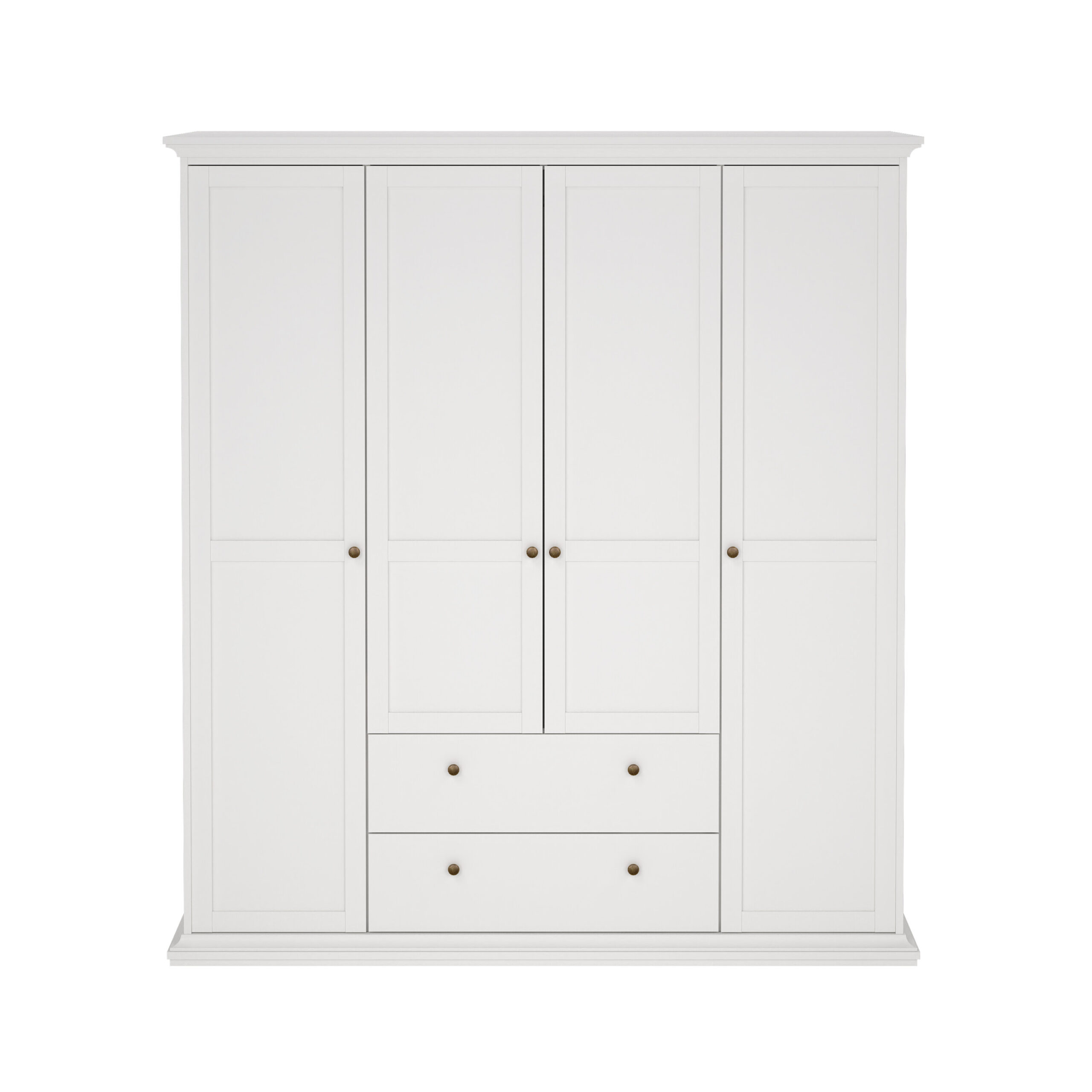 Tvilum Paris Garderobeskab Hvidt Træ Og Laminat Låger Og Skuffer