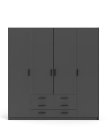 Tvilum Sprint Garderobeskab   Låger     Skuffer Parcelmatt Grey Matt Grey