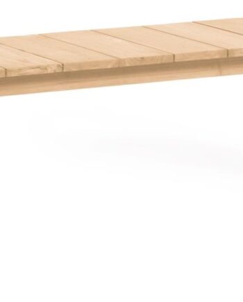 Udendørs Bænk Kave Home Victoire   Teaktræ Natur ældret Finish L215   D38   H45 Cm