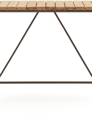 Udendørs Barbord Kave Home Salguer Højbord Fsc Akacietræ Uv-bestandig 140x70x96 Cm Vintage Industriel Brun Natur