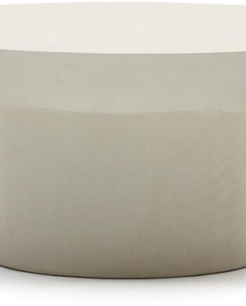Udendørs Cement Sofabord Kave Home Aiguablava 90x90 Cm Hvid Minimalistisk Nordisk