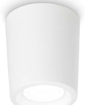Udendørs Loftslampe Ideal Lux Livia Ip55 Hvid ø9 5ã H10   Cm Med Gu10-pære 6w 600 Lm