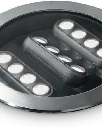 Udendørs Nedgravningsspot Ideal Lux Taurus Led 20w 1950 Lm 3000k Ip67 Stål Sort