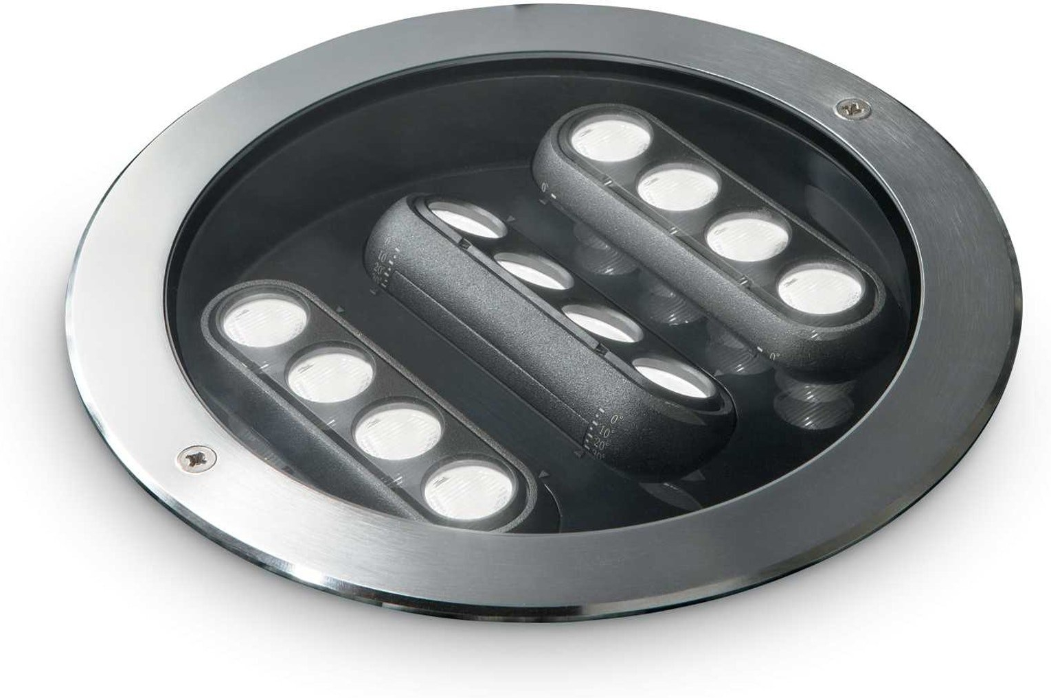Udendørs Nedgravningsspot Ideal Lux Taurus Led 20w 1950 Lm 3000k Ip67 Stål Sort