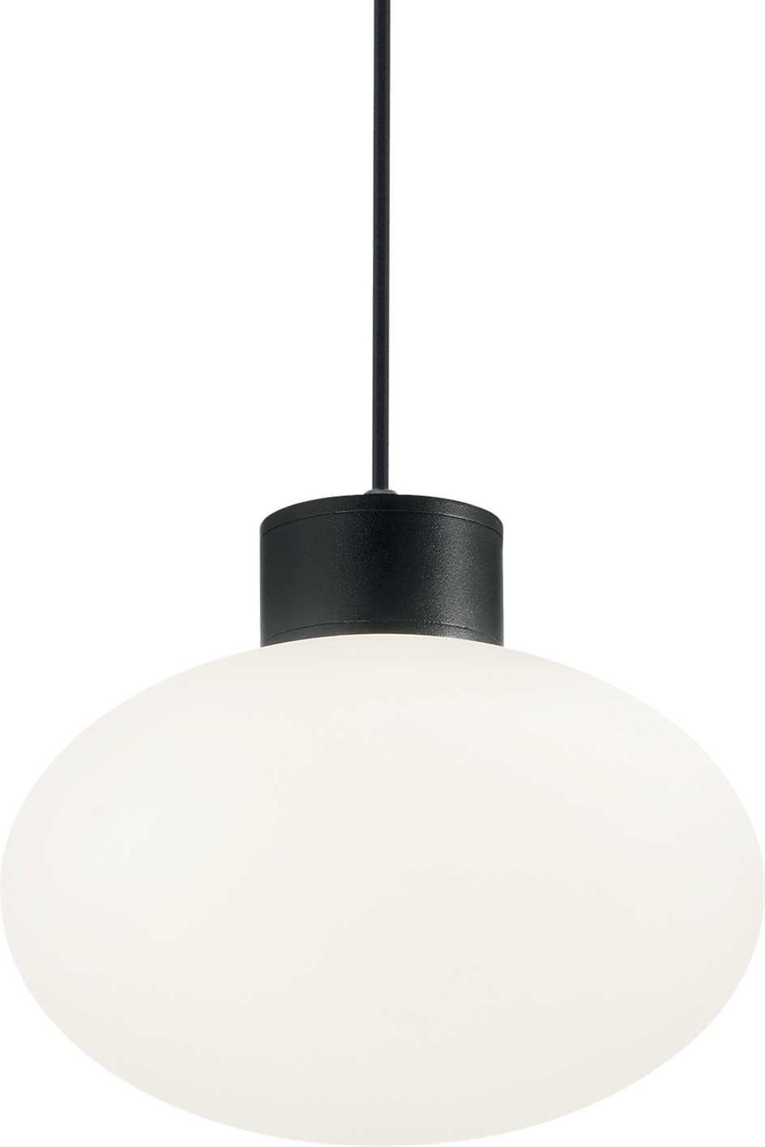 Udendørs Pendel Lampe Ideal Lux Clio Sort Aluminium Ip44 E27