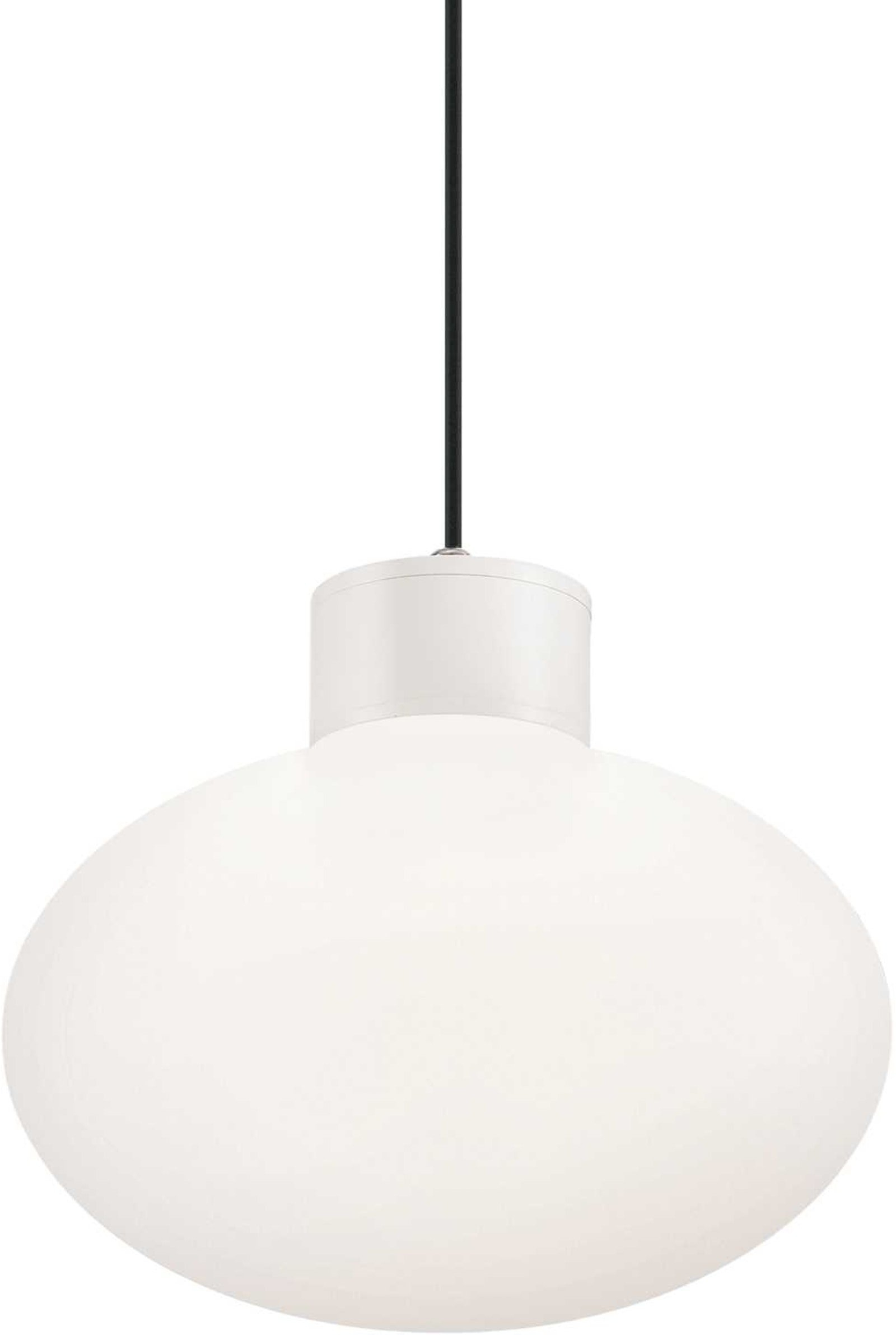 Udendørs Pendellampe Ideal Lux Clio ø90 Justerbar Højde 120 1005 Mm Ip44 Hvid
