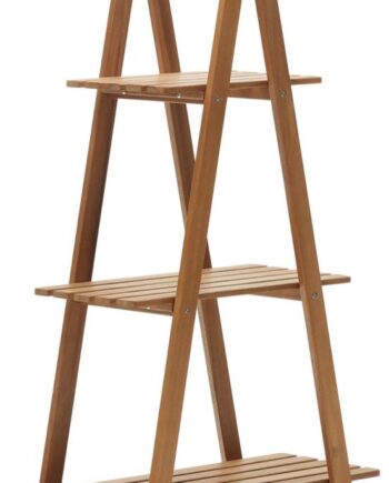Udendørs Reol Kave Home Victoria   Massivt Akacietræ Natur 140ã 35ã 80 Cm Flegt-certificeret
