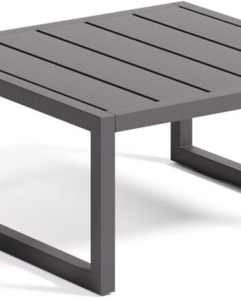 Udendørs Sidebord Kave Home Comova   Sort Aluminium H30   ø60 Cm