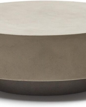 Udendørs Sofabord Kaffebord Kave Home Garbet Cement Grå 80   80   30 Cm