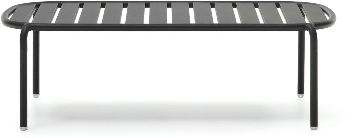 Udendørs Sofabord Kaffebord Kave Home Joncols Aluminium Grå 113x65x35 Cm