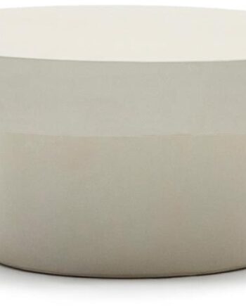 Udendørs Sofabord Kave Home Aiguablava Cement Hvid 66x66x30 Cm