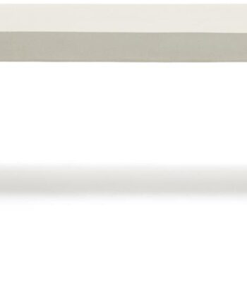 Udendørs Sofabord Kave Home Aiguablava Hvid Cement 135x65x40 Cm