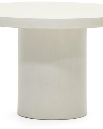 Udendørs Spisebord Kave Home Aiguablava Cement Hvid 120x120 Cm