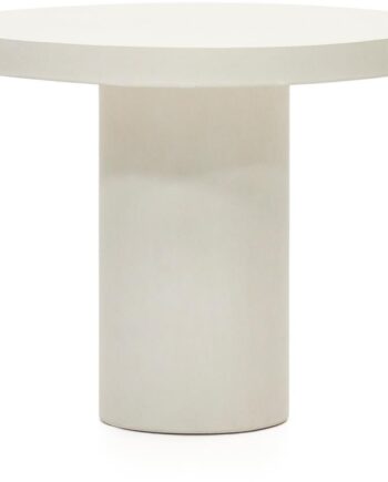 Udendørs Spisebord Kave Home Aiguablava Cementbord H74ã 90ã 90 Cm Hvid