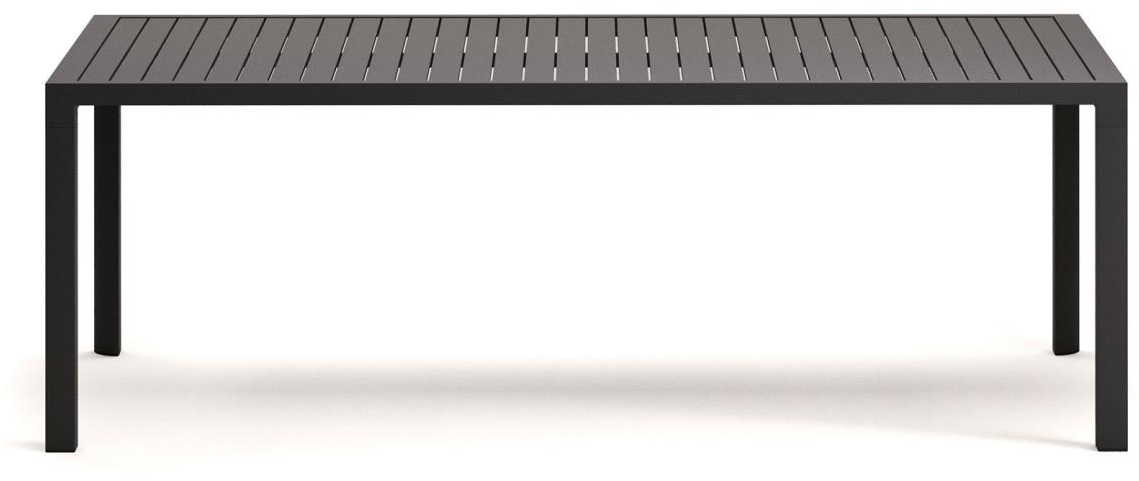 Udendørs Spisebord Kave Home Culip Aluminium Grå 220x100x75 Cm Til Personer