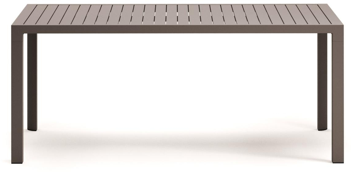 Udendørs Spisebord Kave Home Culip Brun Aluminium 180x90 Cm Moderne Nordisk