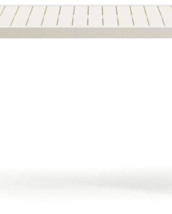 Udendørs Spisebord Kave Home Culip Rustfri Aluminium Hvid 150x77x75 Cm Nordisk Terrassebord