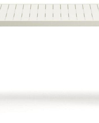 Udendørs Spisebord Kave Home Culip Terrassebord   Hvidt Aluminium 220x100x75 Cm Moderne Nordisk