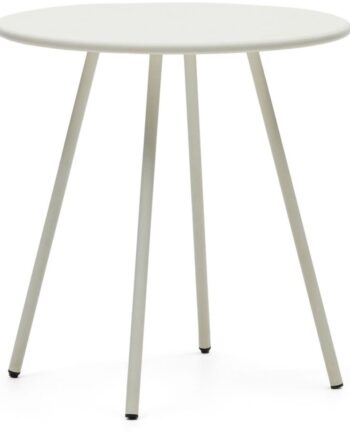 Udendørs Spisebord Kave Home Montjoi 70x70 Cm Hvid Stål