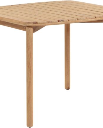 Udendørs Spisebord Kave Home Sheryl Massivt Eukalyptustræ 90   90 Cm Natur