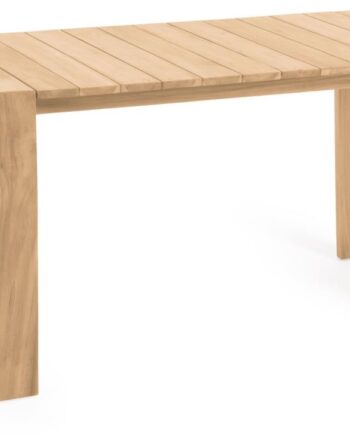 Udendørs Spisebord Kave Home Victoire Massivt Teak 160x90x77 Cm Rustikt Kolonialt Til   Personer