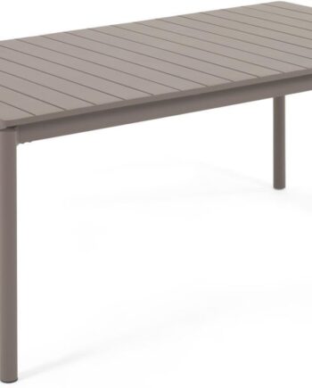 Udendørs Spisebord Med Udtræk Kave Home Zaltana Brun Pulverlakeret Aluminium 240 300ã 100 Cm