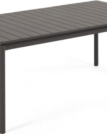 Udendørs Spisebord Med Udtræk Kave Home Zaltana 240x100 Cm Sort Pulverlakeret Aluminium