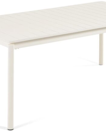 Udendørs Spisebord Og Havebord Med Udtræk Kave Home Zaltana L240-300   B100   H75 Cm Hvid Aluminium