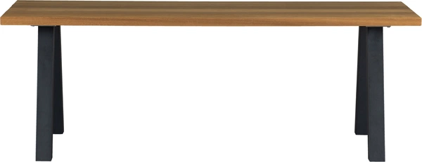 Udendørs Spisebord Tablo Fra Woood   Natur Sort  Fsc-certificeret Thermo Ayous  Pulverlakeret Stål  210x81x75 Cm