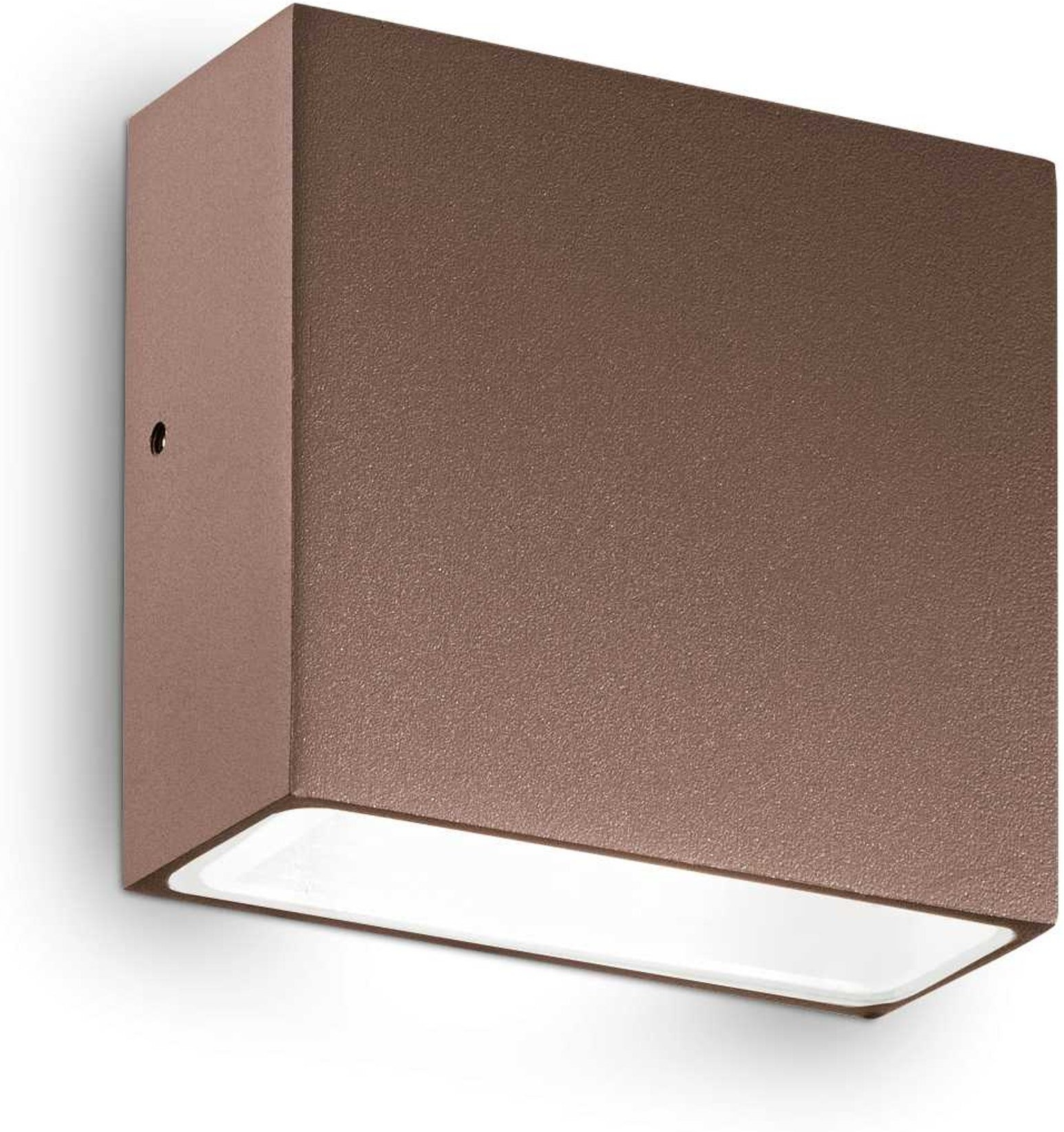 Udendørs Væglampe Facadebelysning Ideal Lux Tetris-  Kaffefarvet Aluminium Ip44 H9xb4xl10 Cm G9-fatning