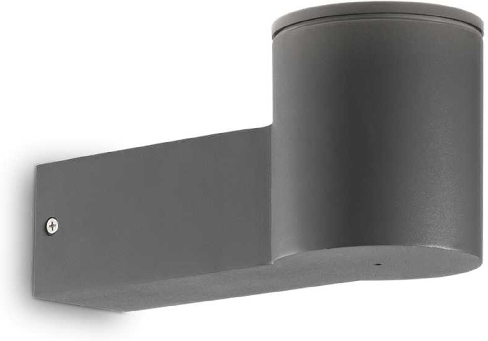 Udendørs Væglampe Ideal Lux Clio Antracit Aluminium Ip44 E27 Mat Hvid Diffusor   5ã 9ã 21   Cm