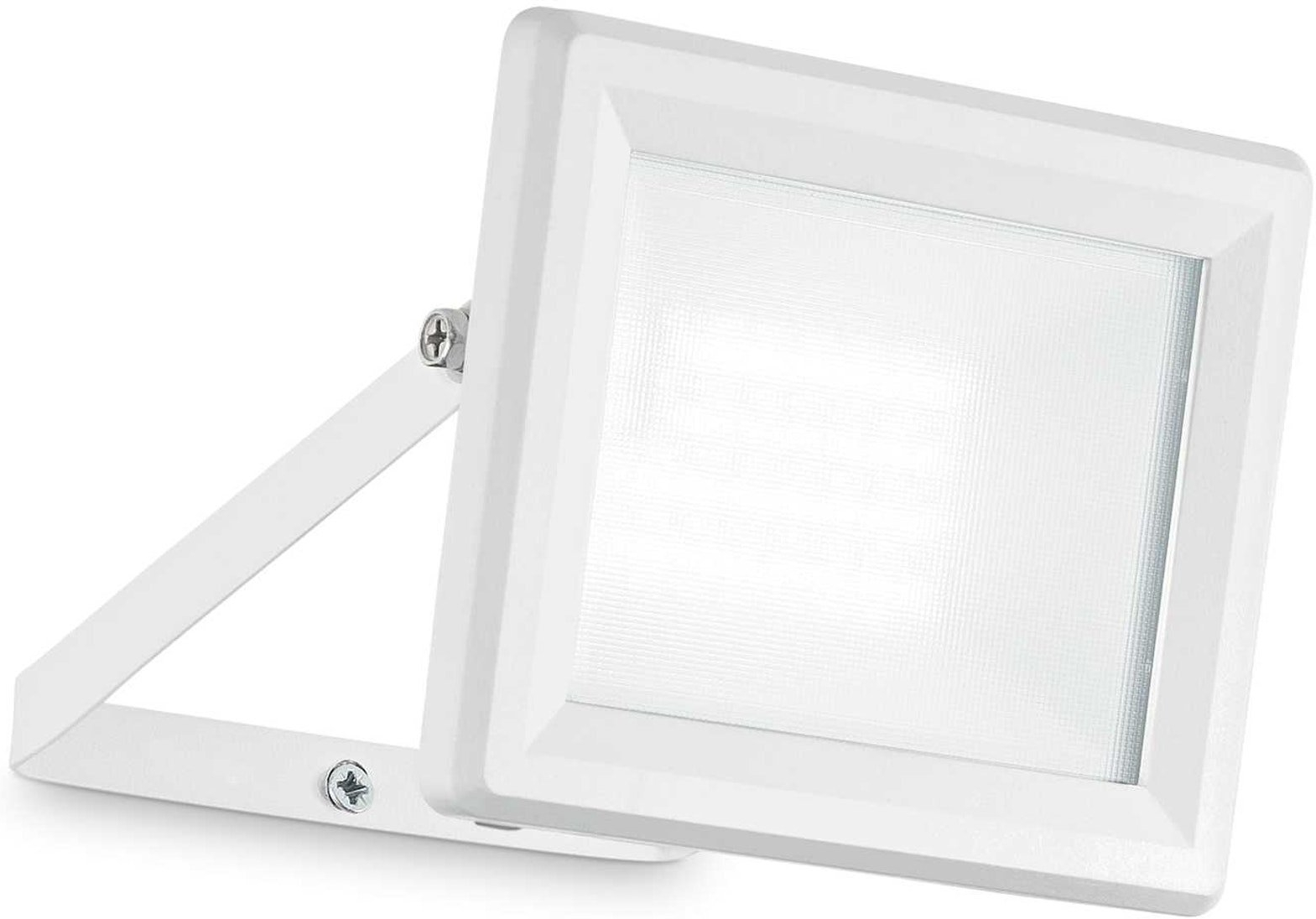 Udendørs Væglampe Ideal Lux Flood Hvid Aluminium Glas Led 1850 Lm Ip65 20w