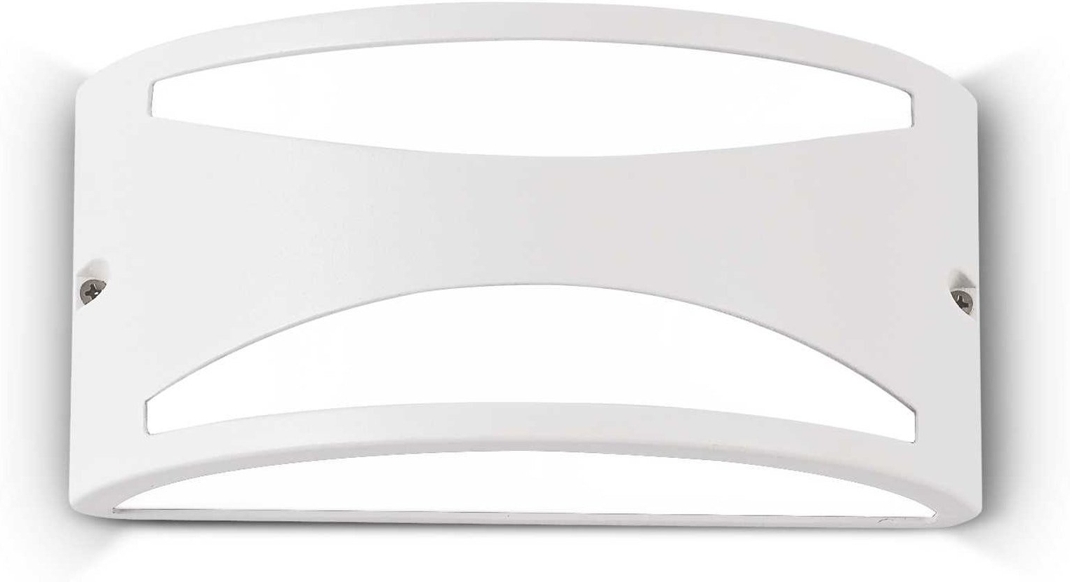 Udendørs Væglampe Ideal Lux Rex-  Hvid Pulverlakeret Aluminium Ip44 E27 25x13x12 Cm Facadebelysning