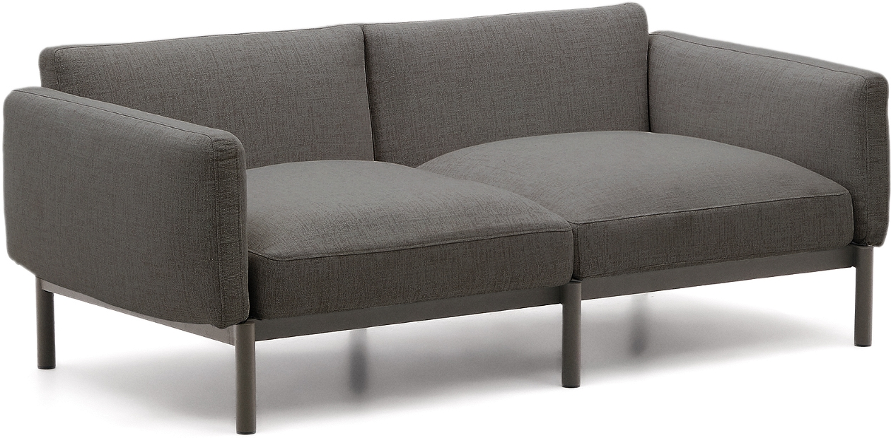 Udendørs -personers Sofa Kave Home Sorells Grafit Aluminium Modulær Loungesofa