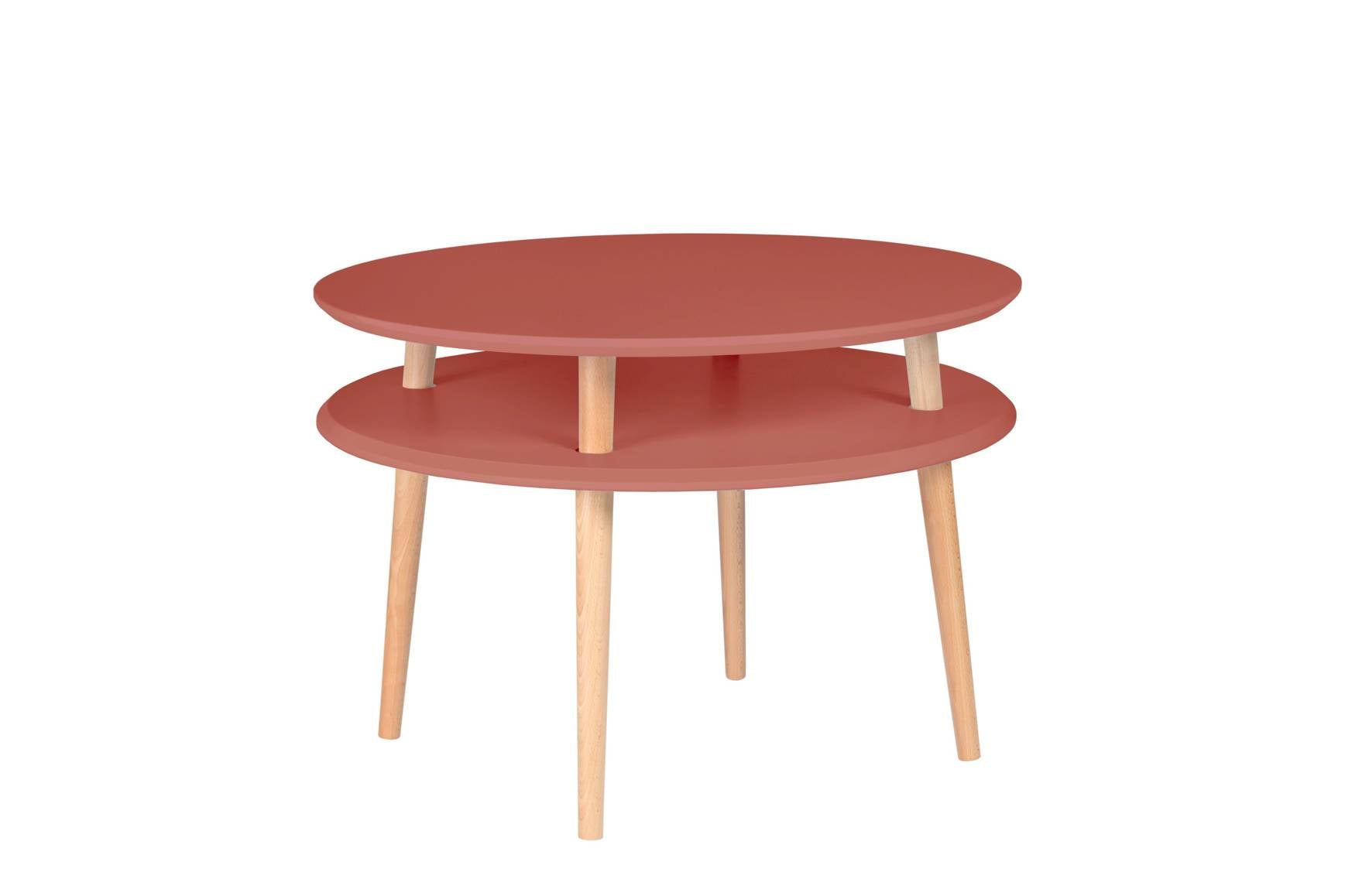 Ufo Sofabord Diameter 70cm     45cm Antik Pink