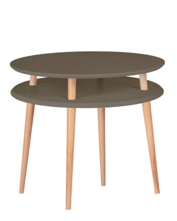 Ufo Sofabord Diameter 70cm   Højde 61cm Brun