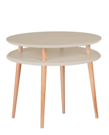 Ufo Sofabord Diameter 70cm   Højde 61cm Brun Beige