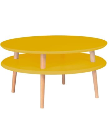 Ufo Sofabord Diameter 70cm   Højde 35cm Gul