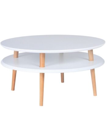 Ufo Sofabord Diameter 70cm   Højde 35cm Hvid
