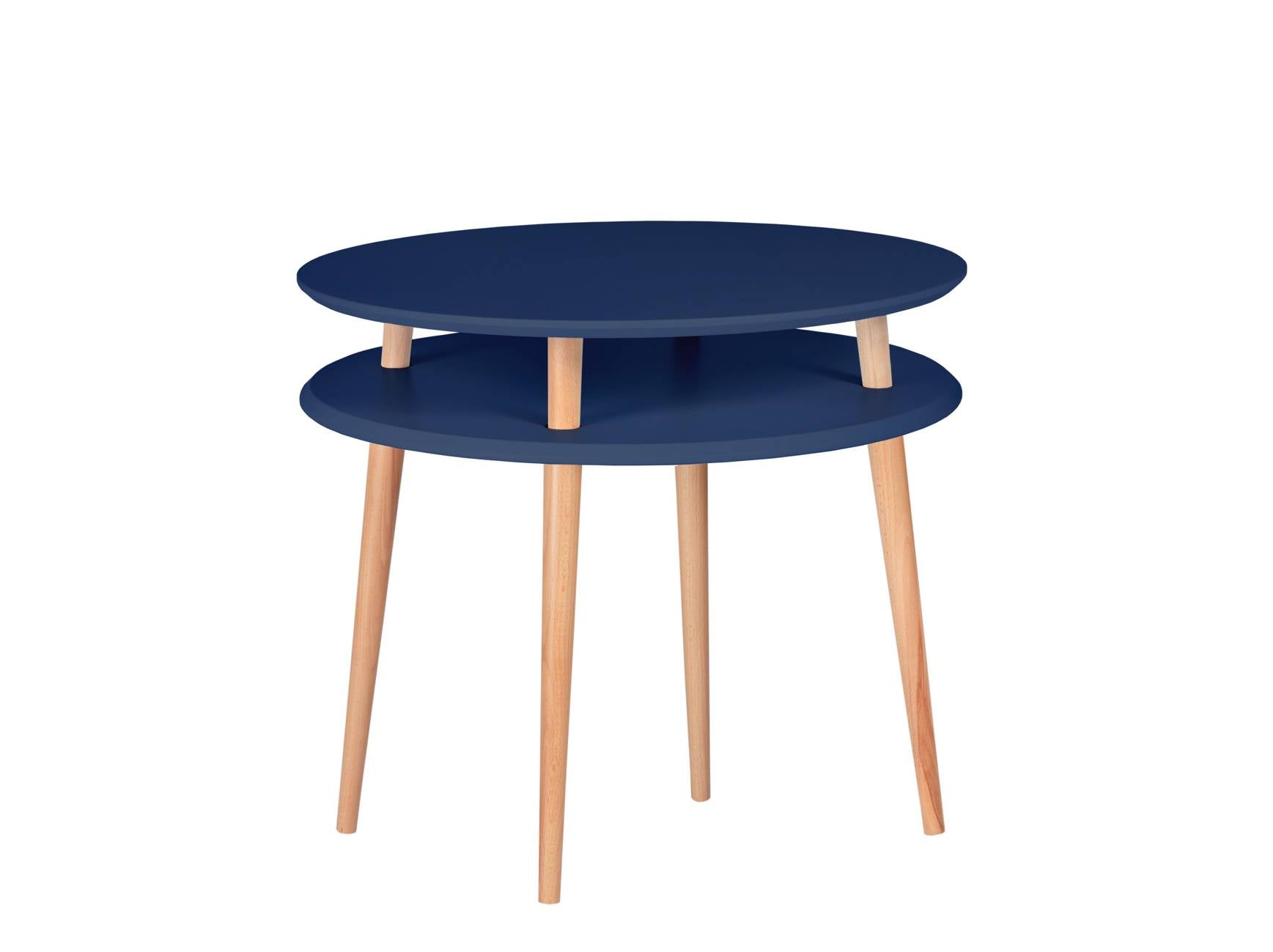 Ufo Sofabord Diameter 70cm   Højde 61cm Marineblå